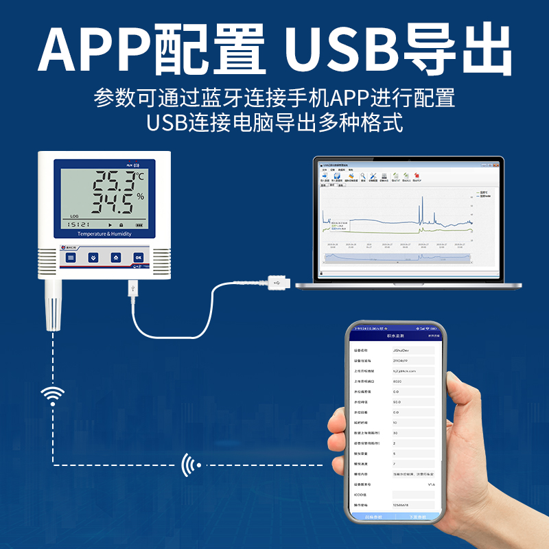 WiFi型ModBus-TCP温湿度记录仪