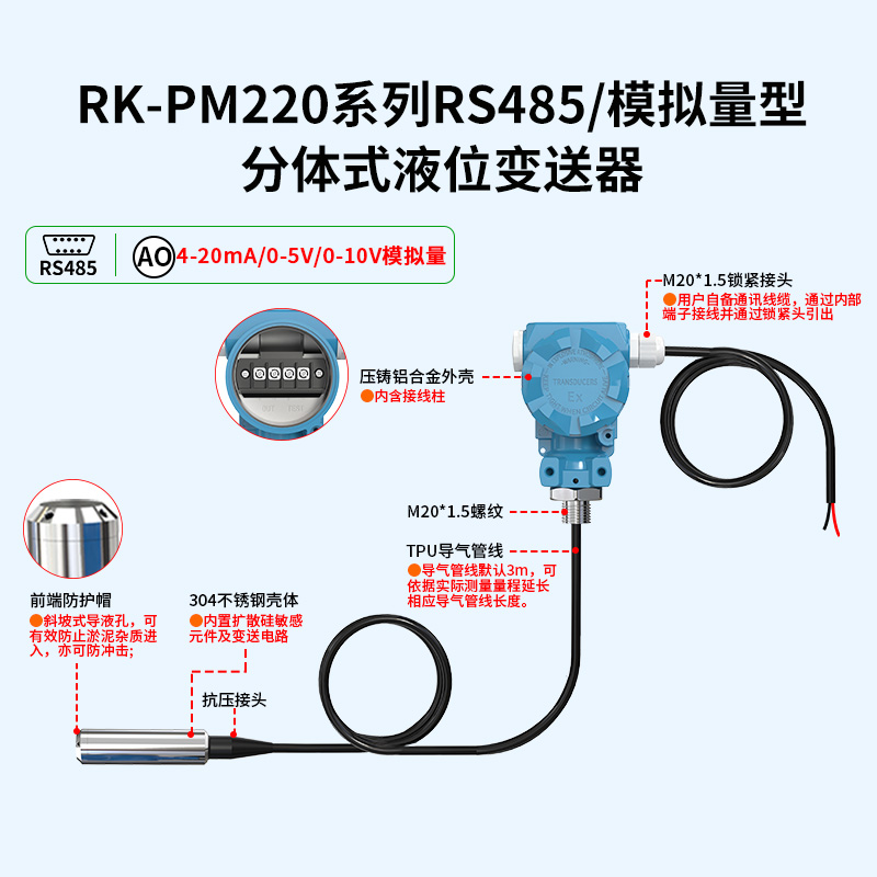 投入式液位计(RS485/模拟量型)