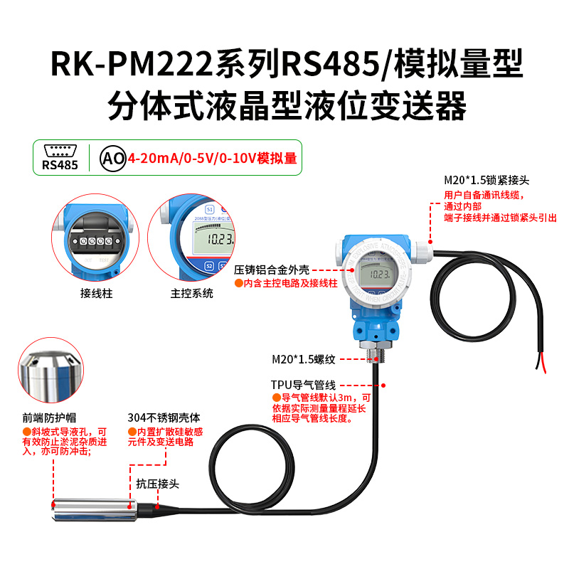 投入式液位计(RS485/模拟量型)